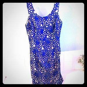 Stunning royal blue lace dress